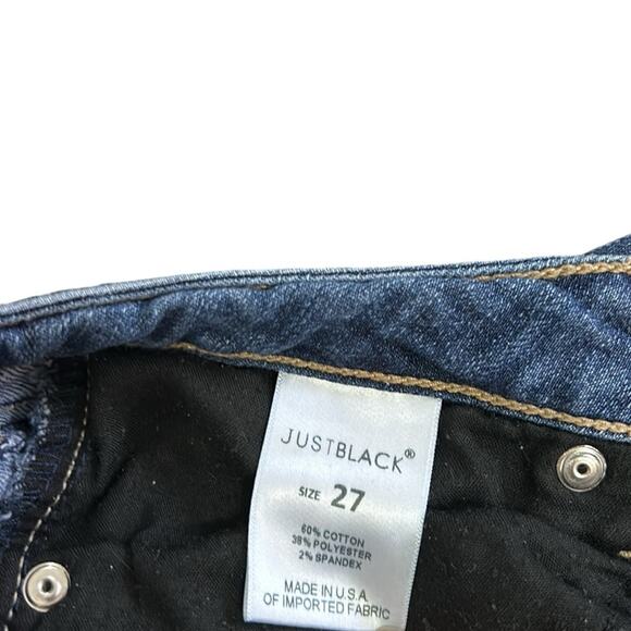 Just Black Womens Distressed Denim Jeans, Size 27 - Picture 2 of 6